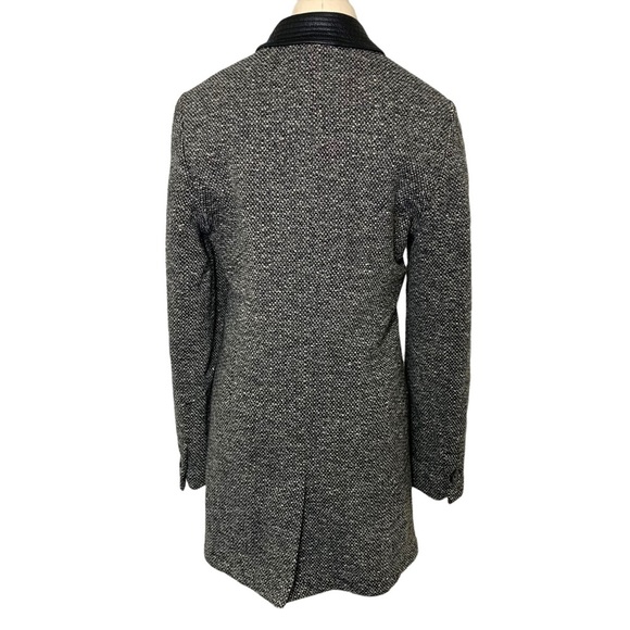 Jones New York Contemporary Black & White Lambs Wool Blend Pea Coat Jacket Sz 4 - Picture 4 of 15